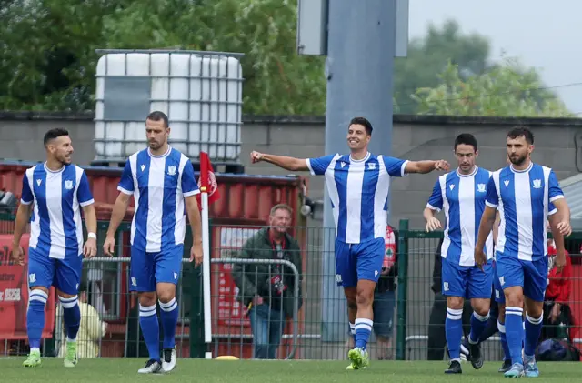 St Joseph's celebrate taking an early lead at Solitude