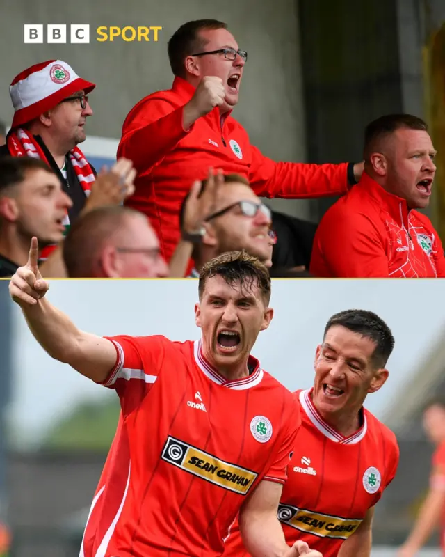 Michael Glynn celebrates scoring
