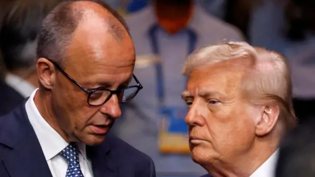 Friedrich Merz and Donald Trump