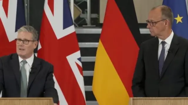 UK Prime Minister Keir Starmer and German Chancellor Friedrich Merz
