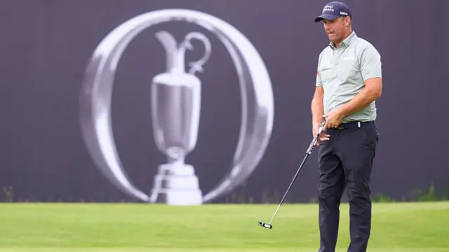 Padraig Harrington on the green at Royal Portrush for The Open
