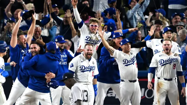 LA Dodgers celebrate