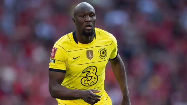 Romelu Lukaku in action or Chelsea