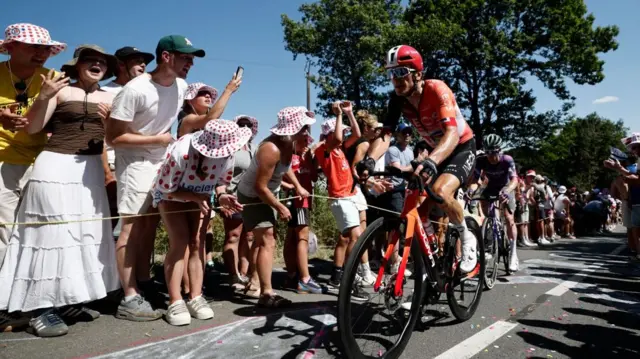 Geraint Thomas during stage 12 of the 2025 Tour de France