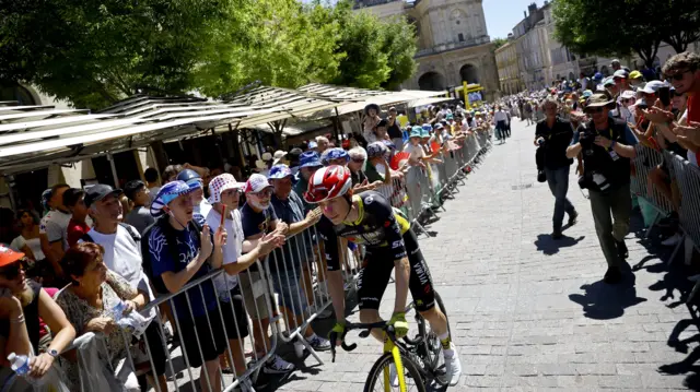 Jonas Vingegaard before stage 12 of the 2025 Tour de France