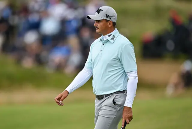 Christiaan Bezuidenhout watches on during The Open 2025
