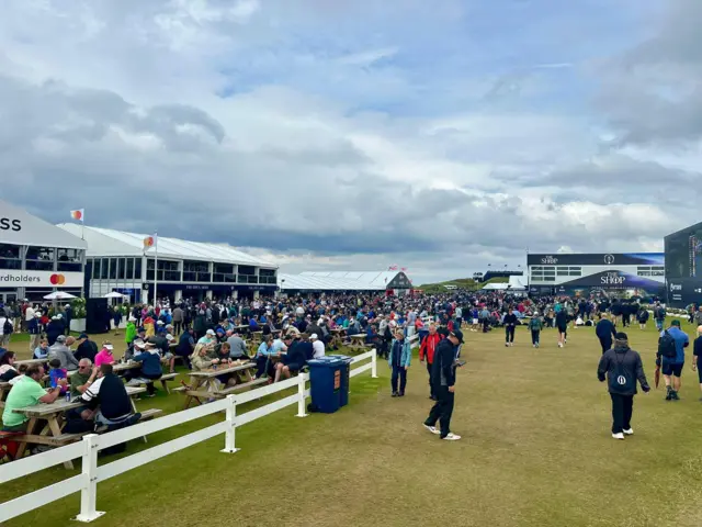 Spectator village at the Open