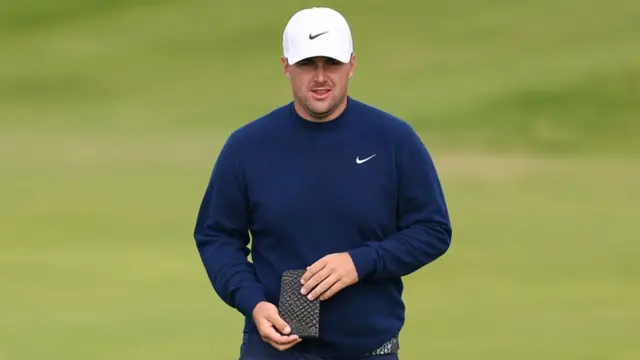 Chris Gotterup watches on during the 153rd Open Championship at Royal Portrush