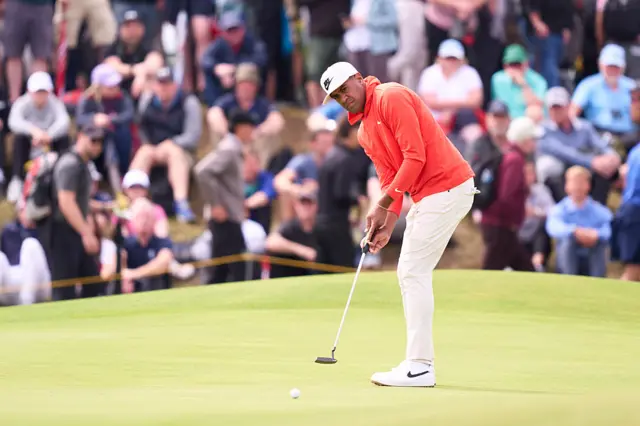 Tony Finau on day two of The Open, Portrush