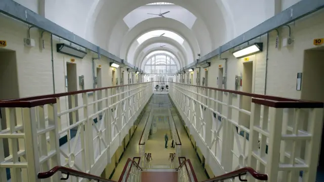The interior of a prison in England.