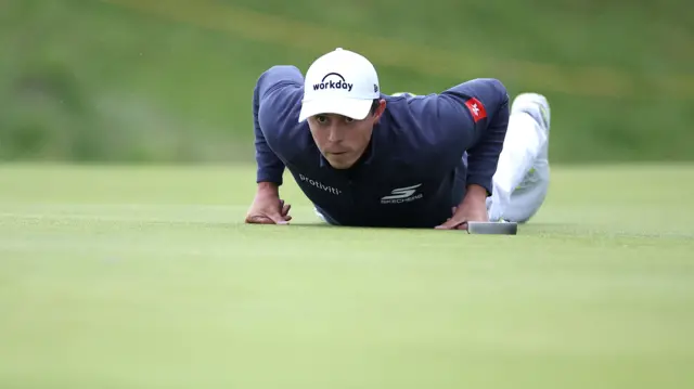 Matt Fitzpatrick on the greens
