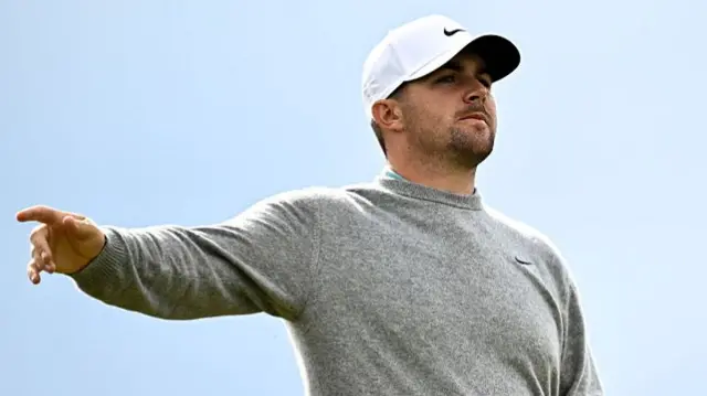 Chris Gotterup on day two of The Open, Portrush