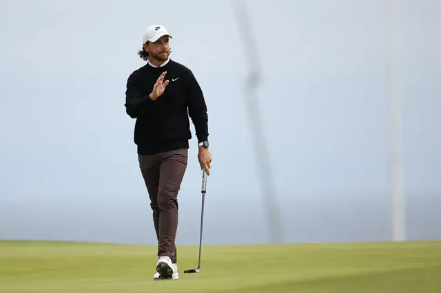 Tommy Fleetwood on day two of The Open at Portrush