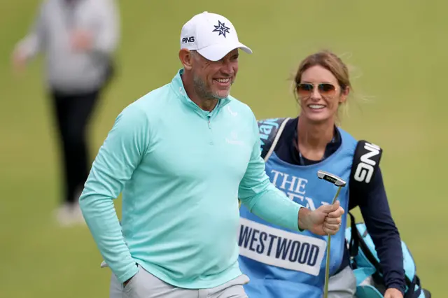 Lee Westwood and his wife