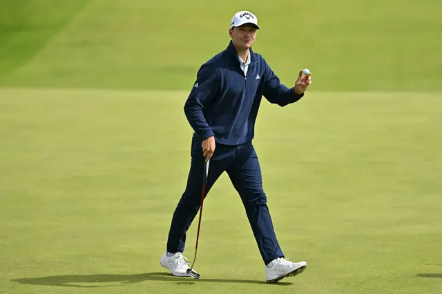 Rasmus Hojgaard on day two of The Open at Portrush