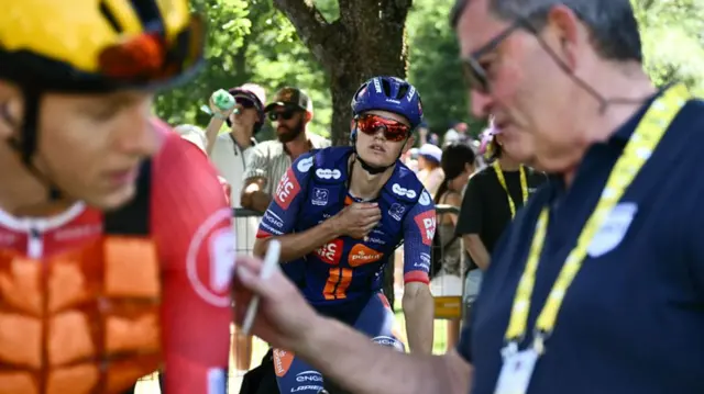 Oscar Onley before stage 13 of the 2025 Tour de France