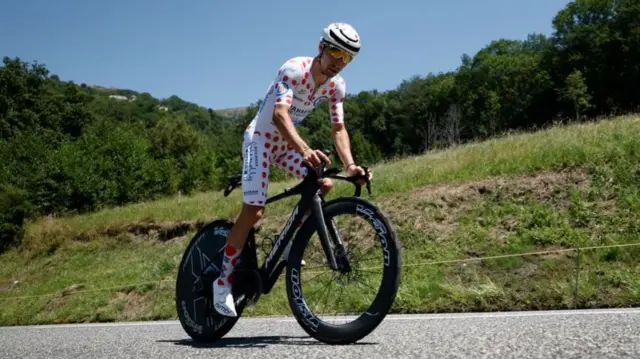 Lenny Martinez during stage 13 of the 2025 Tour de France