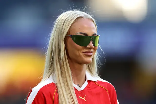 Alisha Lehmann arriving at Wankdorf Stadion