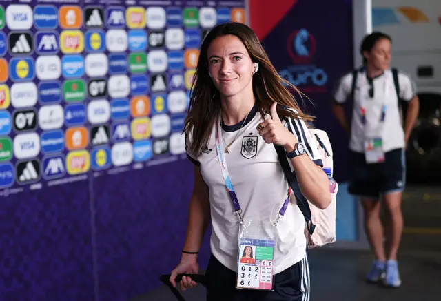 Aitana Bonmati arriving at Wankdorf Stadion
