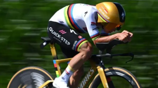 Remco Evenepoel during stage five of the 2025 Tour de France