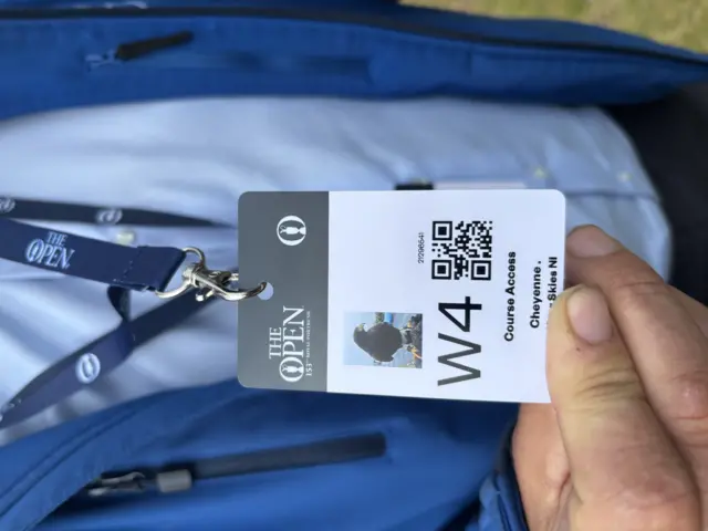 The accreditation for Cheyenne at Royal Portrush