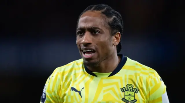 Kyle Walker-Peters reacts during a Southampton game