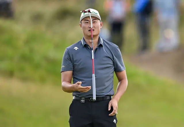 Li Haotong at day three of The Open, Portrush