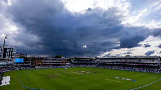A general view of play during the second women's one day international