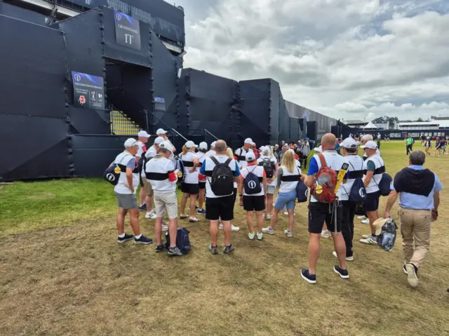 Volunteers at the Open