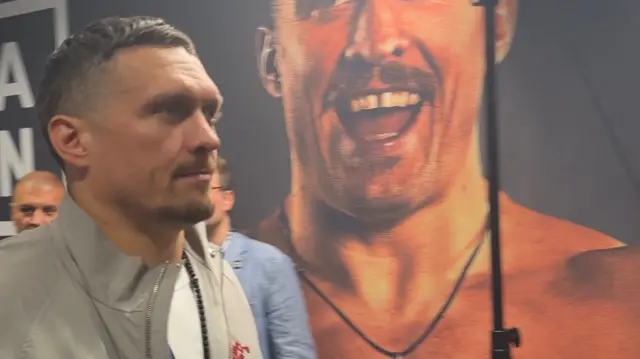 Oleksandr Usyk arrives at Wembley