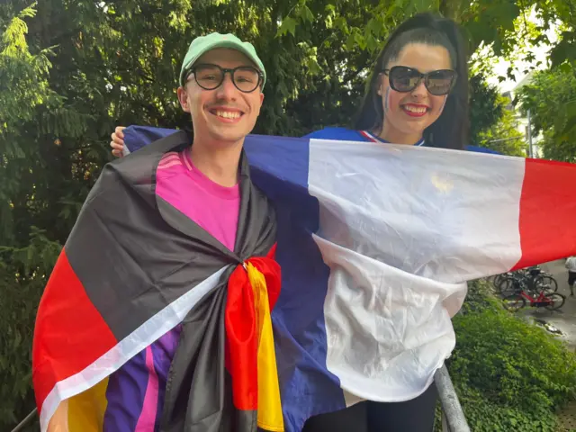 Germany and France fans