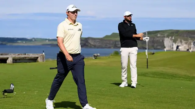 Scheffler and Fitzpatrick at The Open