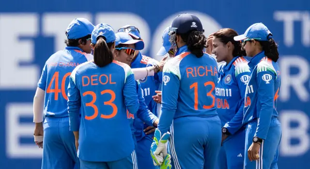 Jemimah Rodrigues of India celebrates with team mates