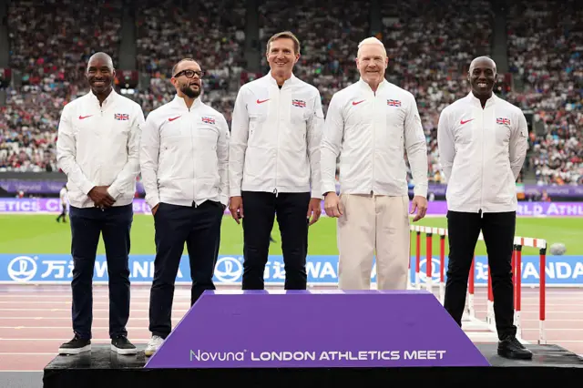 Former Team GB relay athletes get their medals