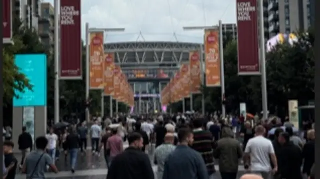 Raining along Wembley way