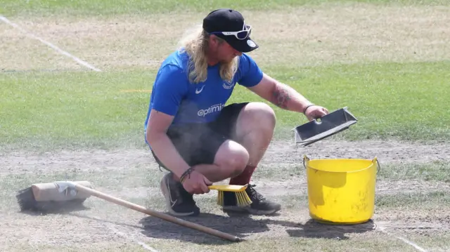 Groundstaff at the County Ground, Hove