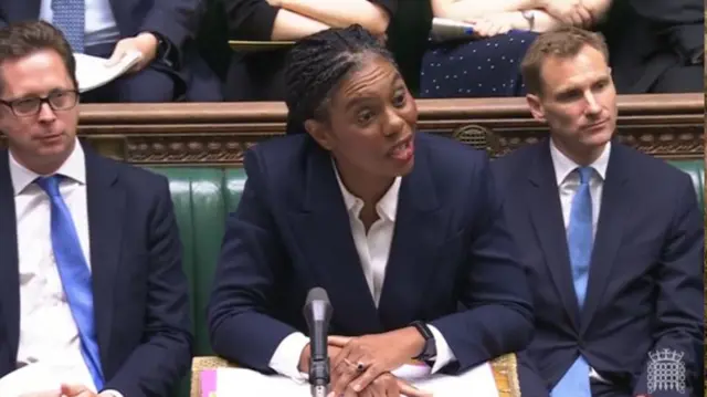 Badenoch speaks at the dispatch box in the House of Commons