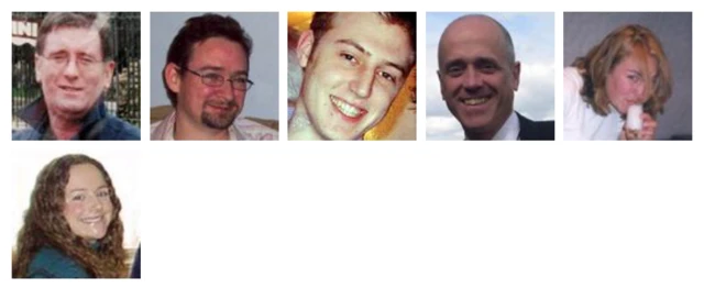 Composite image showing photos of victims of the Edgware Road attack