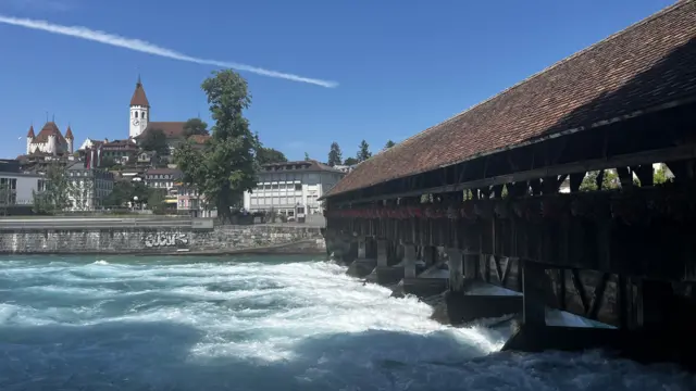 Thun river and castle
