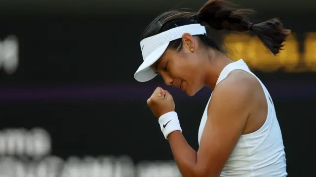 Emma Raducanu celebrates