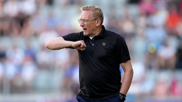 Thorsteinn Halldorsson, Head Coach of Iceland, gestures during the UEFA Women's EURO 2025 Group A match between Iceland and Finland at Arena Thun on July 02