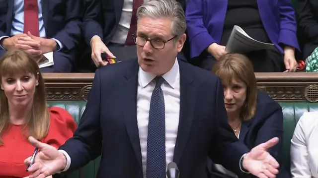 Prime Minister Sir Keir Starmer at PMQs on Wednesday