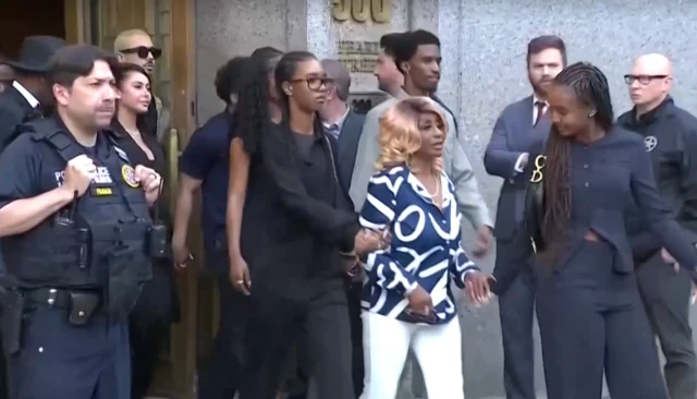 Diddy's family walk out of court