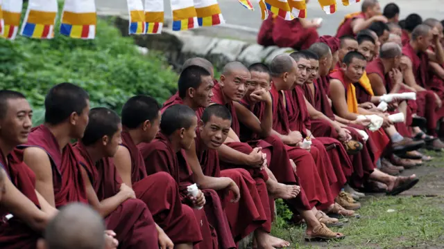 Tibetan monks in Karnataka state