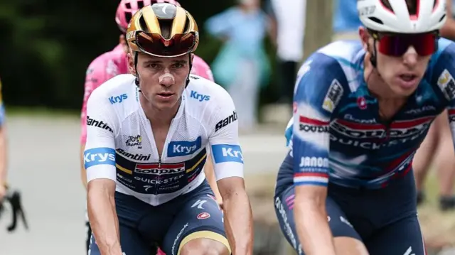 Remco Evenepoel during stage 14 of the 2025 Tour de France