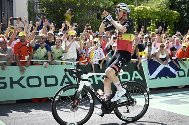 Tim Wellens wins stage 15 of the 2025 Tour de France