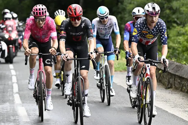 Michael Storer in action during Tour de France stage 15