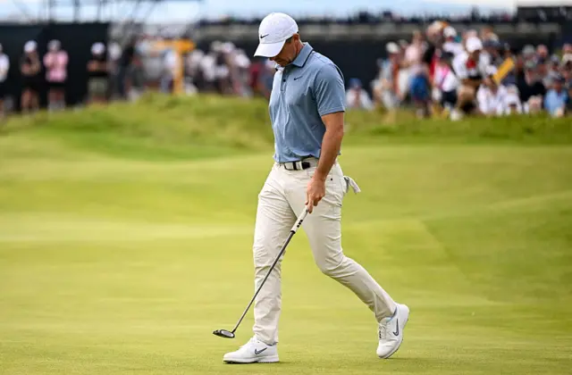 Rory McIlroy on day four of The Open ar Portrush