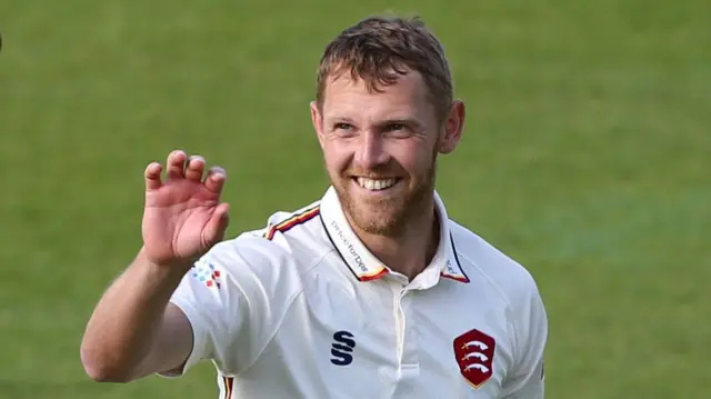A smiling Essex bowler Jamie Porter