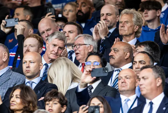 Sir Alex Ferguson and former Rangers captain Richard Gough